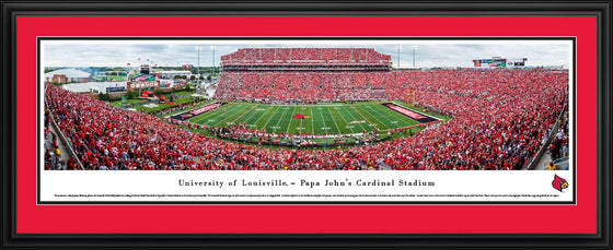 Louisville Cardinals Football - 50 Yard Line - Deluxe Frame - 757 Sports Collectibles