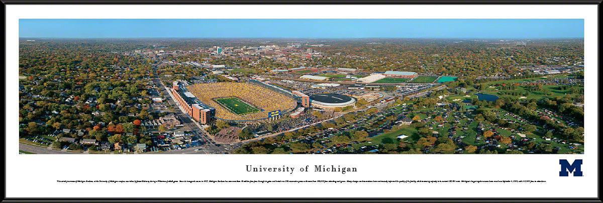 University of Michigan - Aerial - Standard Frame - 757 Sports Collectibles