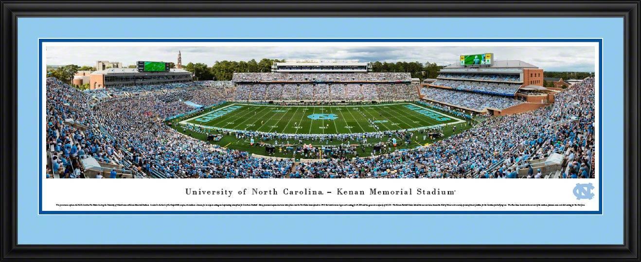 North Carolina Tar Heels Football - 50 Yard - Deluxe Frame - 757 Sports Collectibles