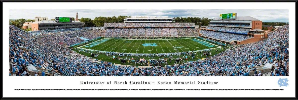 North Carolina Tar Heels Football - 50 Yard - Standard Frame - 757 Sports Collectibles