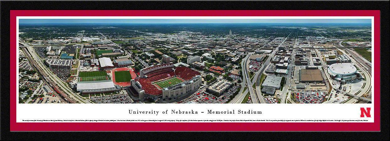 Nebraska Football - Aerial - Select Frame - 757 Sports Collectibles