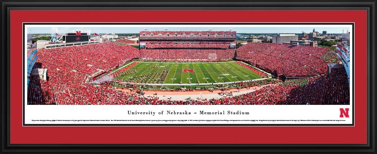 Nebraska Cornhuskers Football - 50 Yard Line - Deluxe Frame - 757 Sports Collectibles