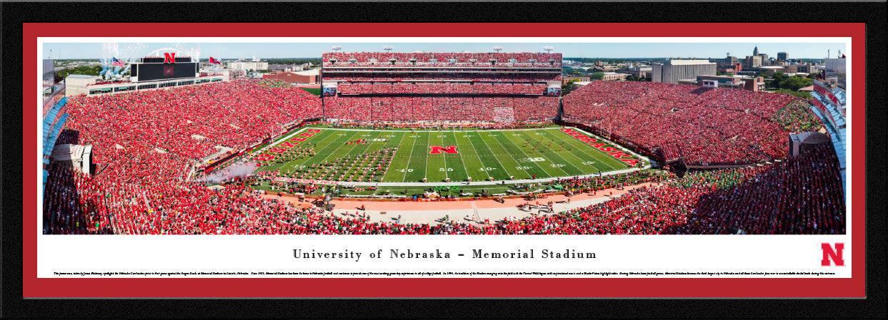 Nebraska Cornhuskers Football - 50 Yard Line - Select Frame - 757 Sports Collectibles
