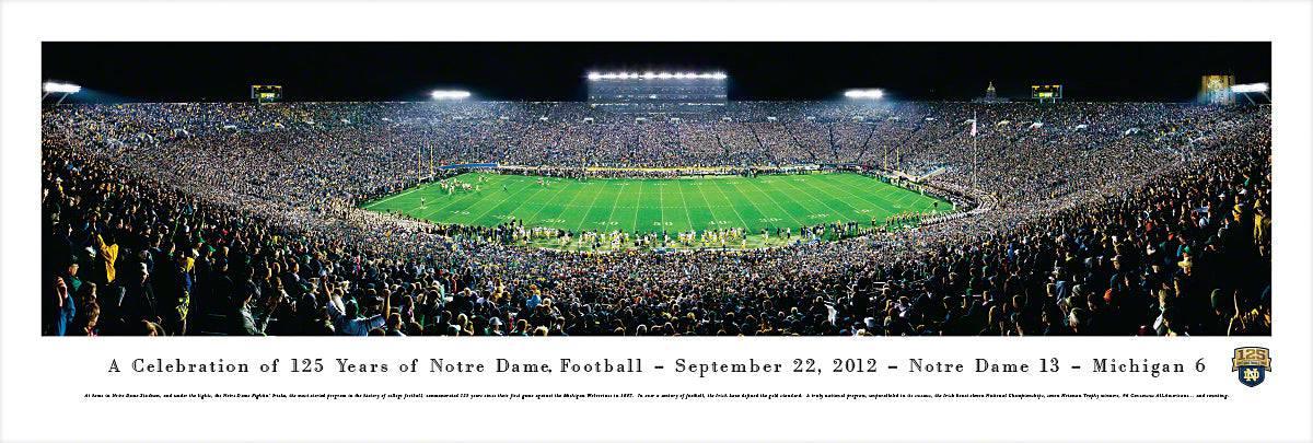Notre Dame Football - 125th Anniversary - Unframed - 757 Sports Collectibles