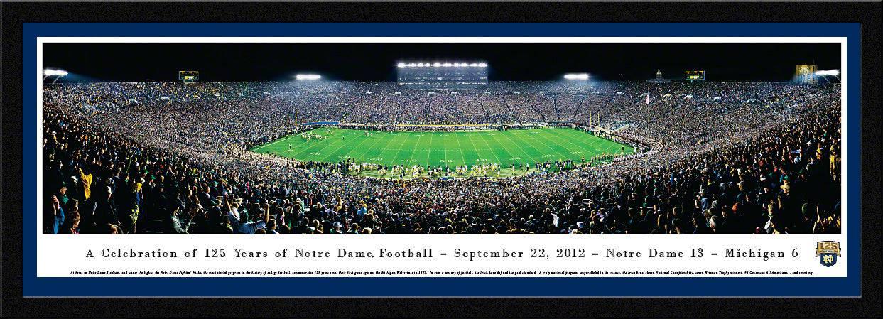 Notre Dame Football - 125th Anniversary - Select Frame - 757 Sports Collectibles