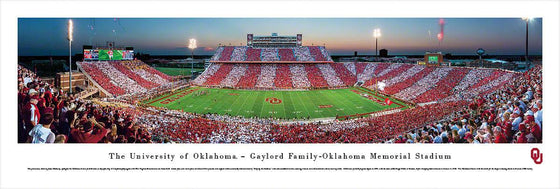 Oklahoma Football - 50 Yard Line - Unframed - 757 Sports Collectibles