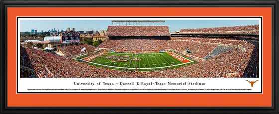 Texas Longhorns Football - 50 Yard Line - Deluxe Frame - 757 Sports Collectibles