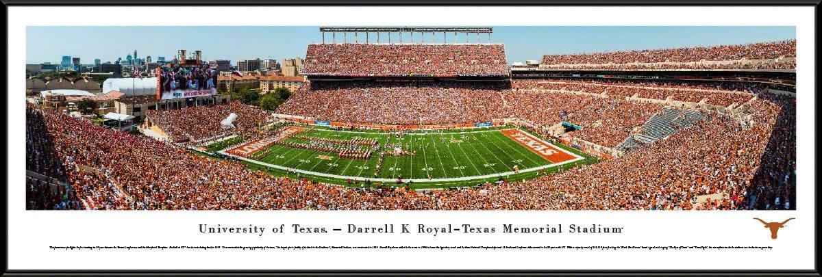 Texas Longhorns Football - 50 Yard Line - Standard Frame - 757 Sports Collectibles