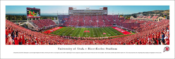 Utah Utes Football - 50 Yard Line - Unframed - 757 Sports Collectibles
