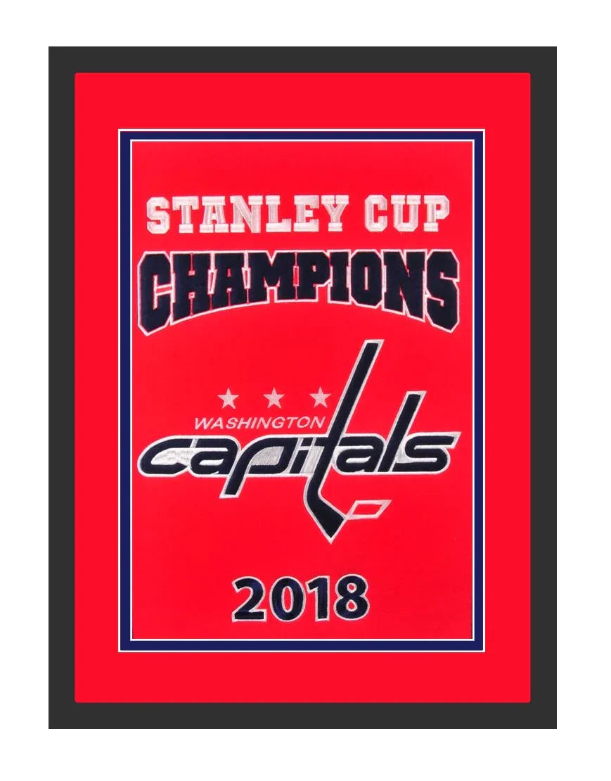 Washington Capitals Framed 2018 Stanley Cup Champions Banner 18"x26"