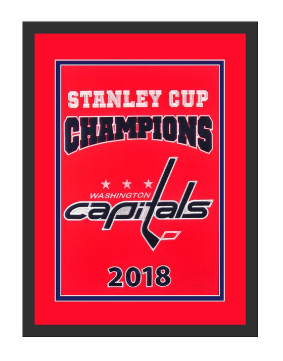 Washington Capitals Framed 2018 Stanley Cup Champions Banner 18"x26"