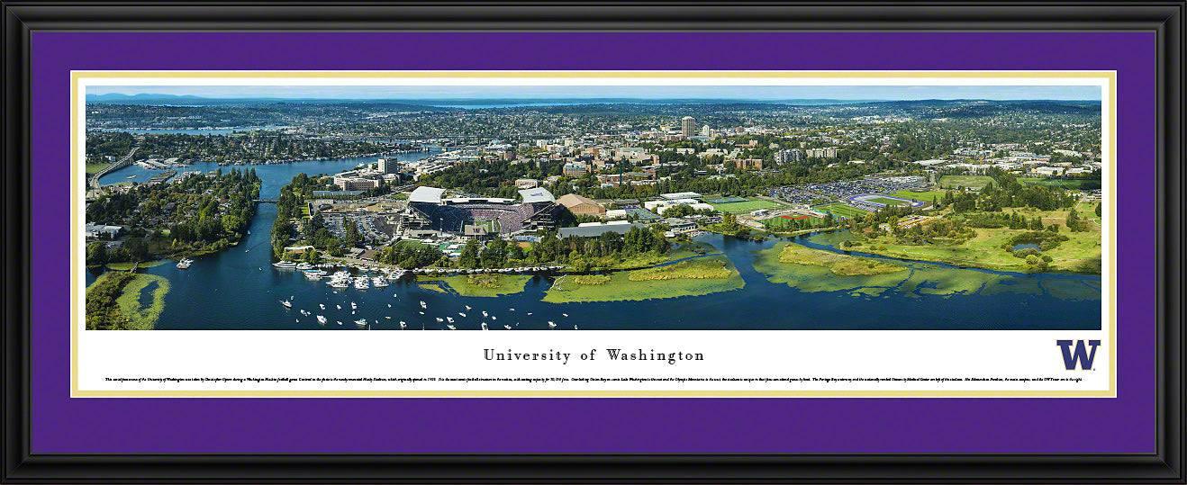 Washington - Campus Aerial - Deluxe Frame - 757 Sports Collectibles