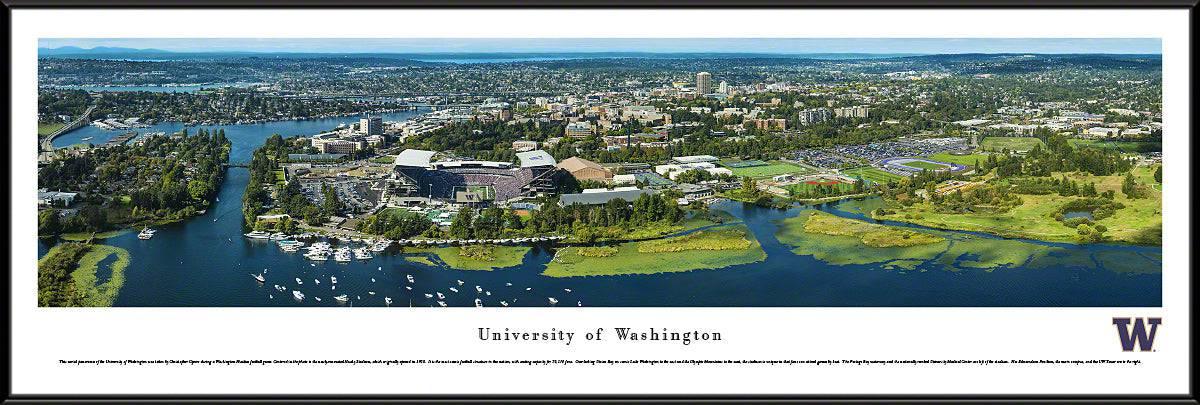 Washington - Campus Aerial - Standard Frame - 757 Sports Collectibles
