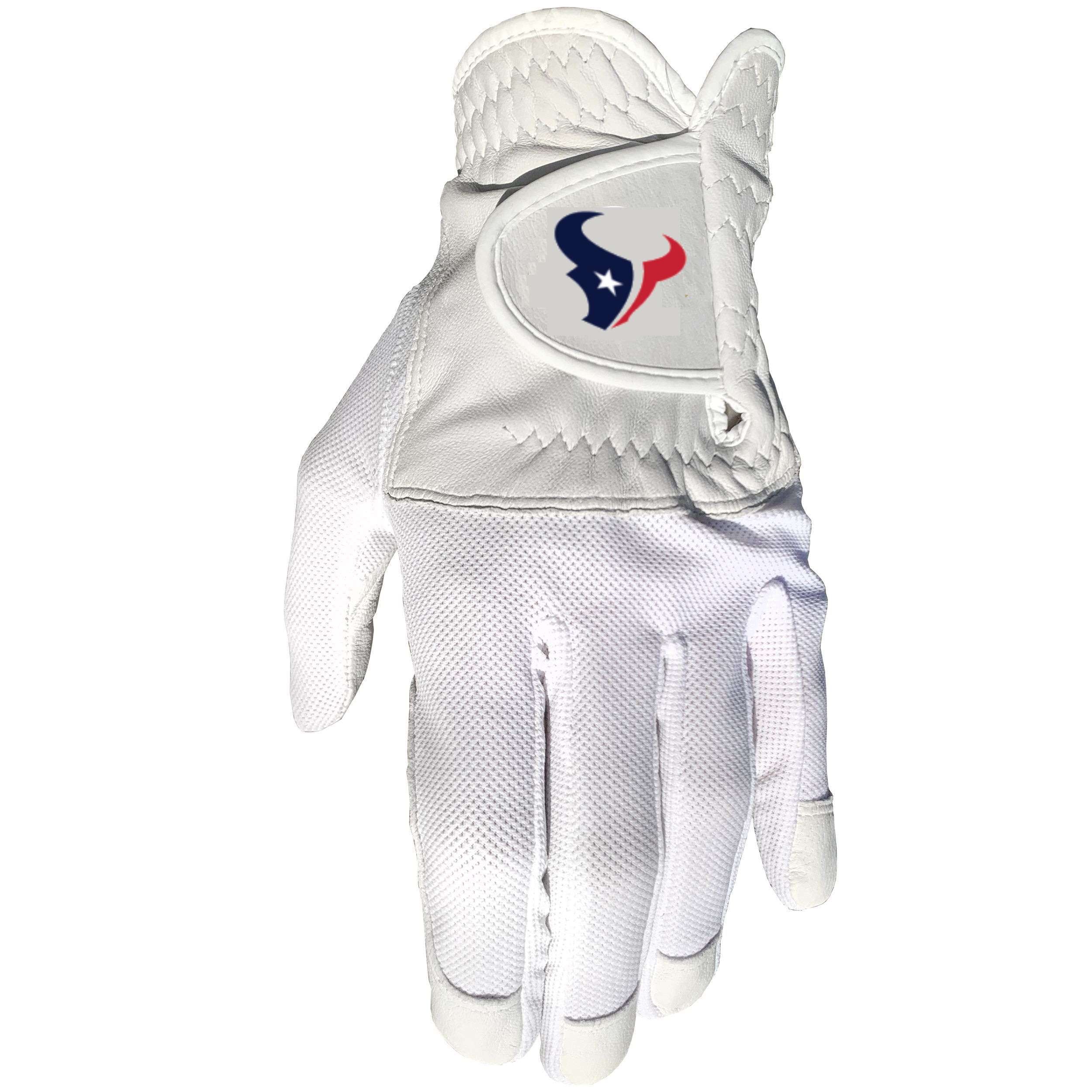 Houston Texans Golf Glove - Single Fit - Cabretta Leather - 757 Sports Collectibles