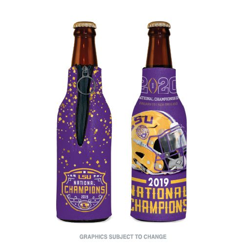 Louisiana State LSU Tigers 2019-2020 NCAA Football National Champions Bottle Cooler Hugger