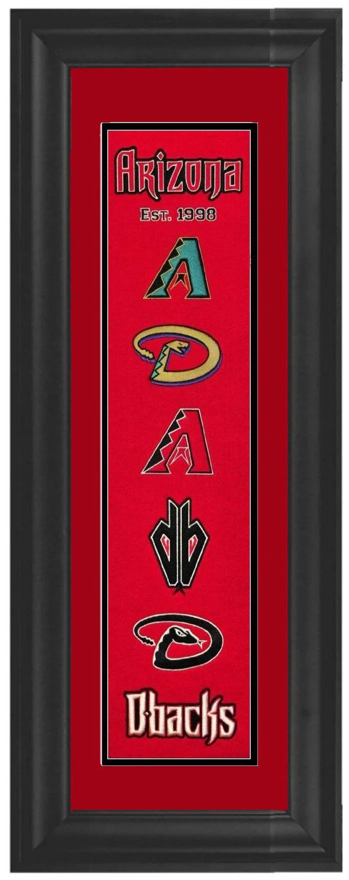 Arizona Diamondbacks Framed Heritage Banner 12x34 - 757 Sports Collectibles