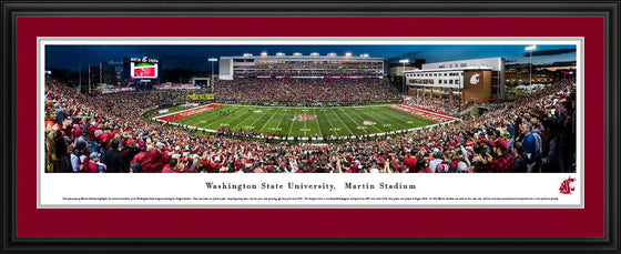 Washington State Football - 50 Yard Line - Deluxe Frame - 757 Sports Collectibles