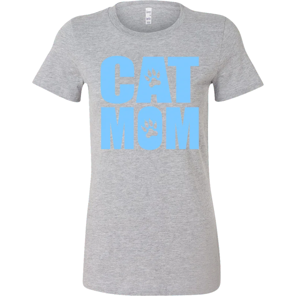 Cat Mom Womens Shirt - 100% Cotton - S - 2XL - 757 Sports Collectibles