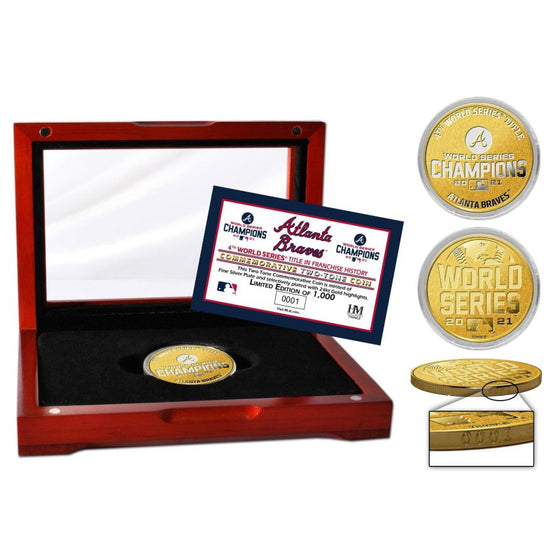 Atlanta Braves 2021 World Series Champions Two-Tone Mint Coin - 757 Sports Collectibles