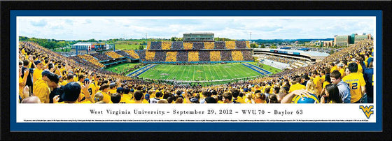 West Virginia Football - Stripe 50 Yard Line - Select Frame - 757 Sports Collectibles