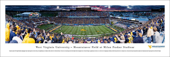 West Virginia Football - 50 Yard Line - Unframed - 757 Sports Collectibles