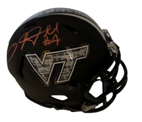 Virginia Tech Hokies DeAngelo Hall Signed Auto Hokie Stone Mini Helmet JSA W COA - 757 Sports Collectibles