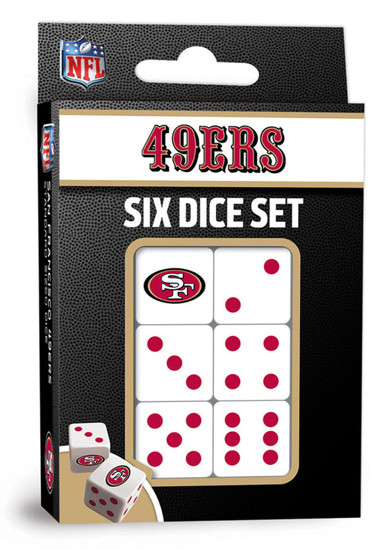 NFL San Francisco 49ers 6 Piece D6 Gaming Dice Set