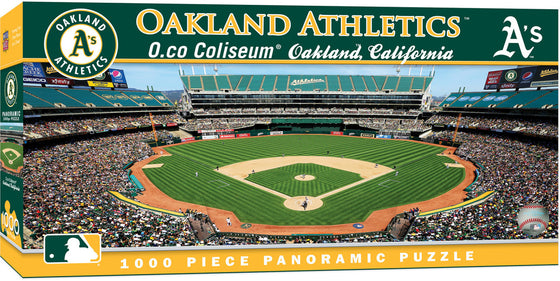 Stadium Panoramic - Oakland Athletics 1000 Piece MLB Sports Puzzle - Center View
