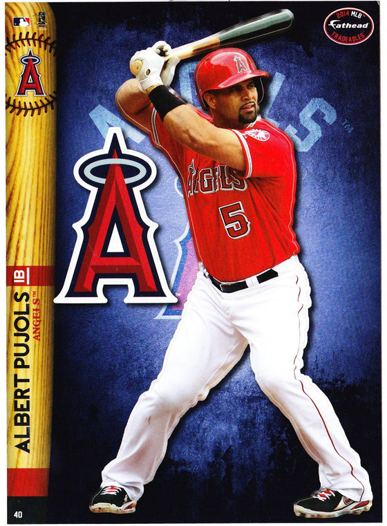 MLB Los Angeles Angels Albert Pujols Fathead Tradeable Decal Sticker 5x7 - 757 Sports Collectibles