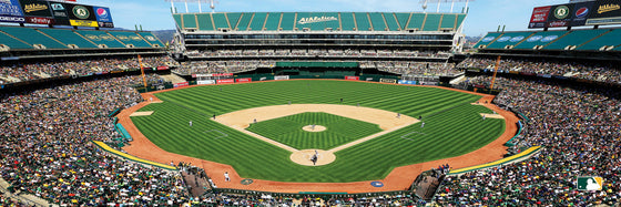 Stadium Panoramic - Oakland Athletics 1000 Piece MLB Sports Puzzle - Center View