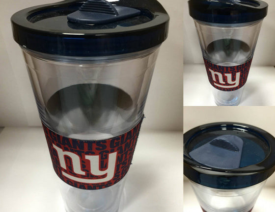 NFL New York Giants 22 oz Slider Tumbler Wrap with Lid - 757 Sports Collectibles